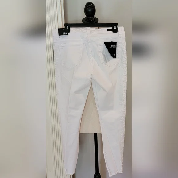 KUT from the Kloth: White "Connie" Ankle Skinny Jeans - Picture 2 of 5